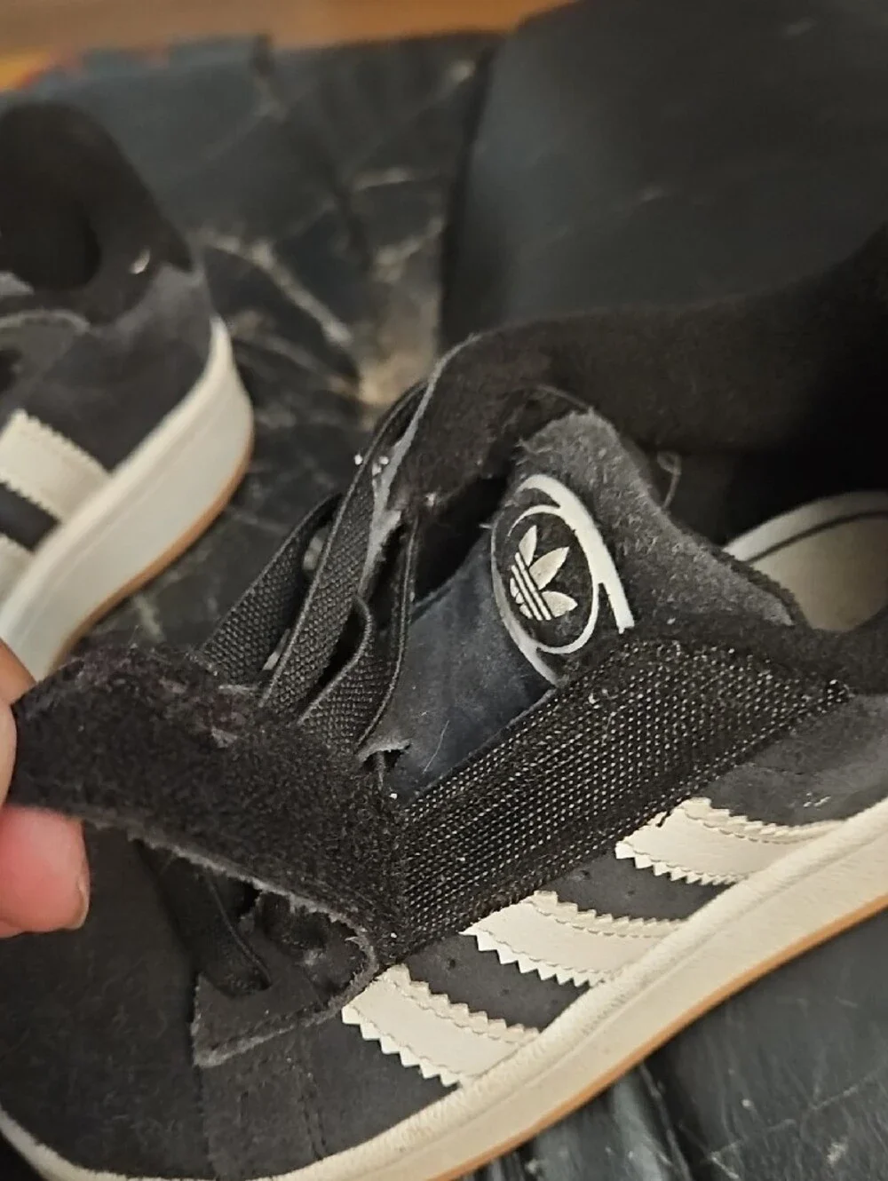 adidas Campus Kids Black and White Sneakers